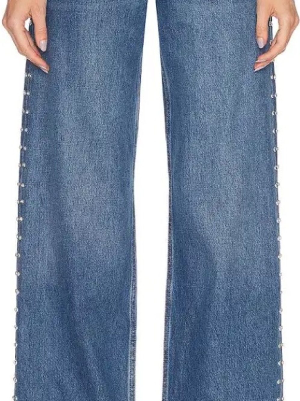 Sandy Liang Updo Jeans with Rhinestones - Picture 4 of 10